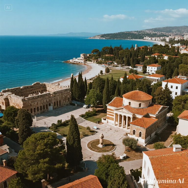 Kolase museum di Antalya termasuk Antalya Museum, Kaleiçi Museum, dan artefak Romawi.
