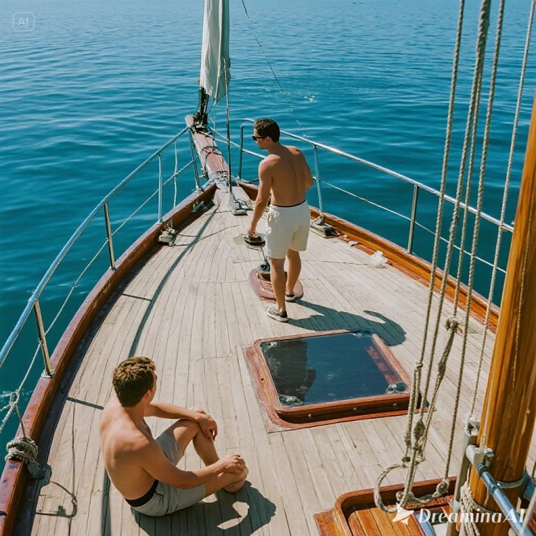 Wisata perahu tradisional gulet berlayar di Laut Mediterania dari Antalya dengan latar pegunungan Taurus.