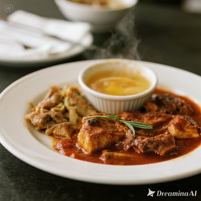 Ilustrasi restoran halal di Antalya dengan sajian kebab, seafood, dan suasana Mediterania.