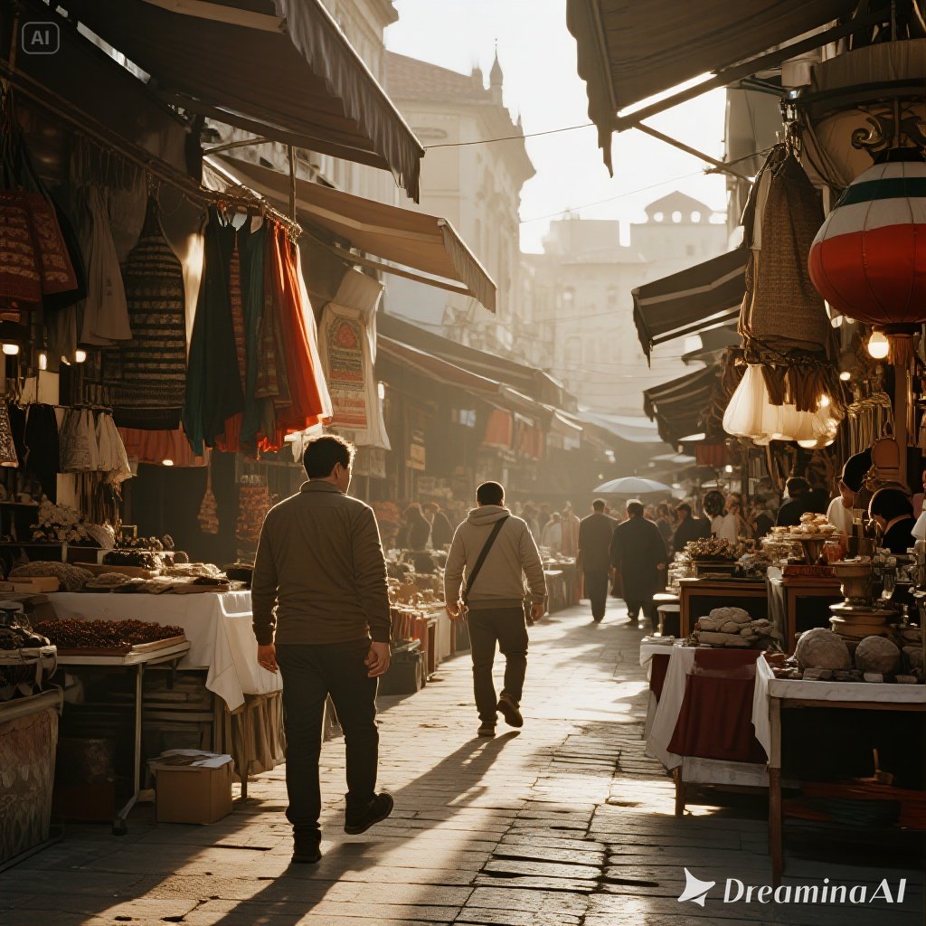 Suasana pasar tradisional Antalya dengan kios rempah, buah, dan kerajinan tangan.