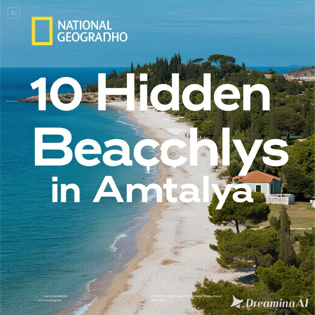 Pantai tersembunyi di Antalya dengan laut biru jernih dan dikelilingi tebing hijau.