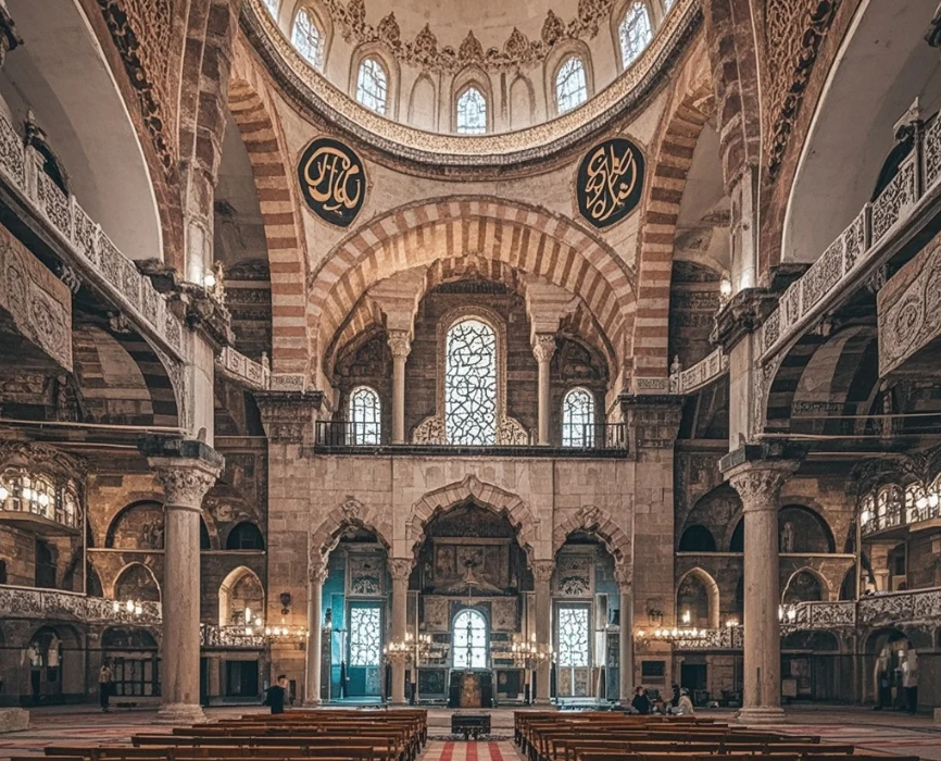 Wisatawan mengenakan pakaian sopan saat mengunjungi masjid bersejarah di Antalya
